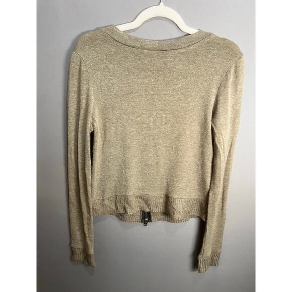 BKE Full Zip Cardigan Cropped Lace Pockets Coquette Fairy Sz L Grunge Y2K - Picture 15 of 16